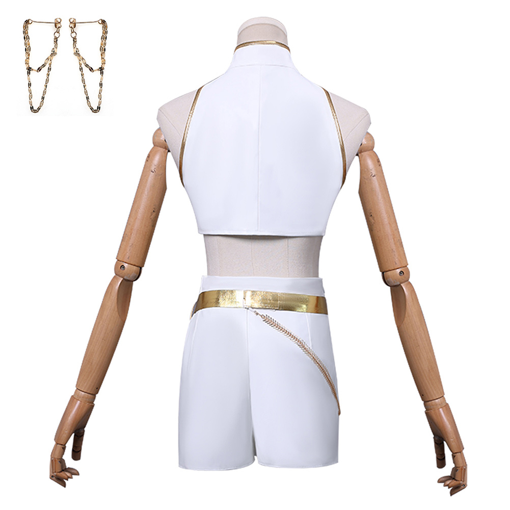 Kpop Demon Hunters Rumi What it Sounds Like Top Pants Set Halloween Carnival Party Cosplay Costume