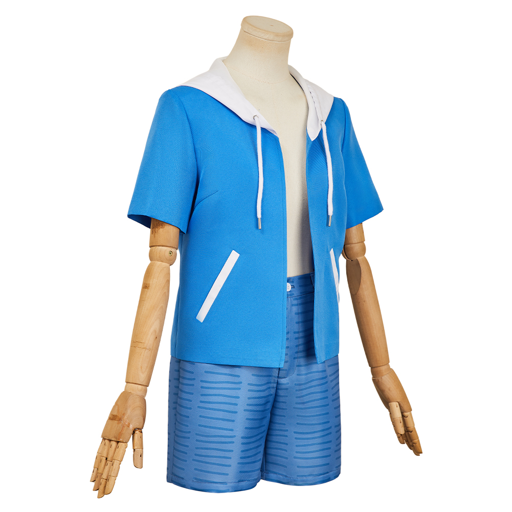 City The Animation Nagumo Midori Blue Hoodie Short Set Halloween Carnival Party Cosplay Costume