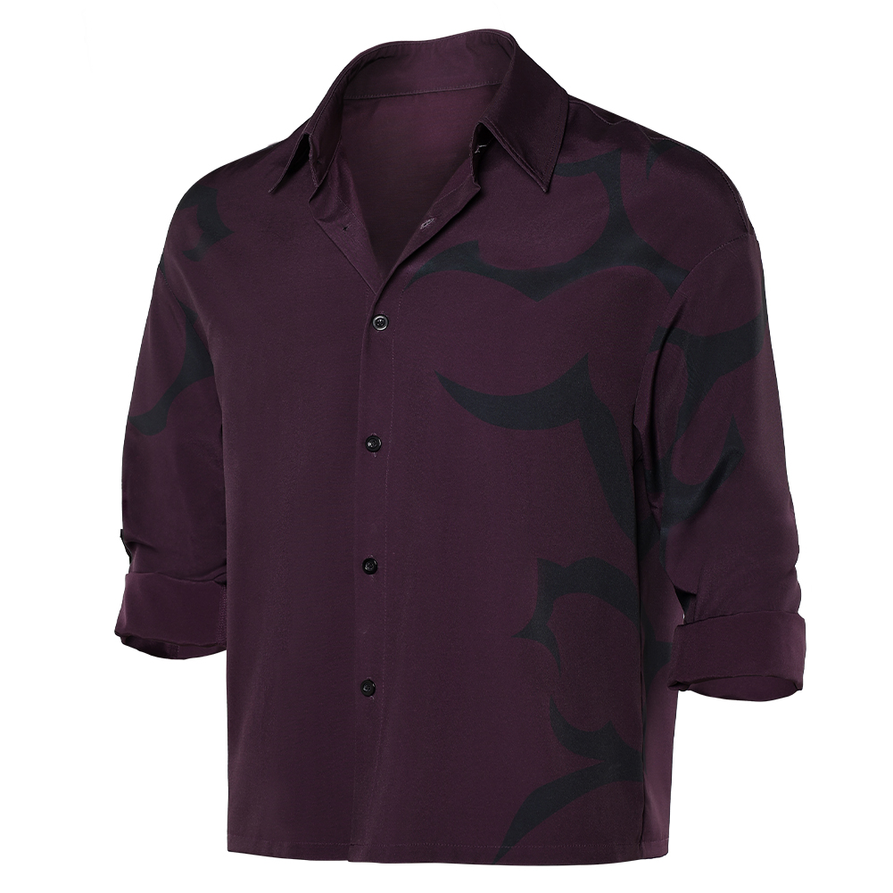 Kpop Demon Hunters Jinu Demonic Pattern Shirt Halloween Carnival Party Cosplay Costume