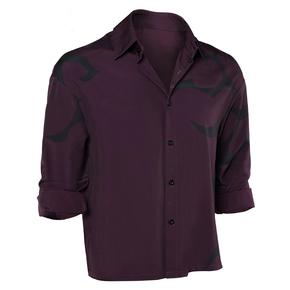 Kpop Demon Hunters Jinu Demonic Pattern Shirt Halloween Carnival Party Cosplay Costume