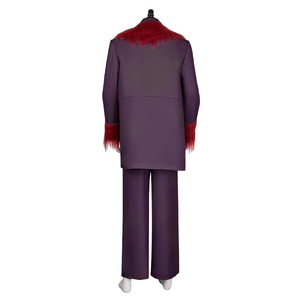 Dear Santa (2024) Satan Clause Burgundy Coat Outfits Halloween Carnival Cosplay Costume