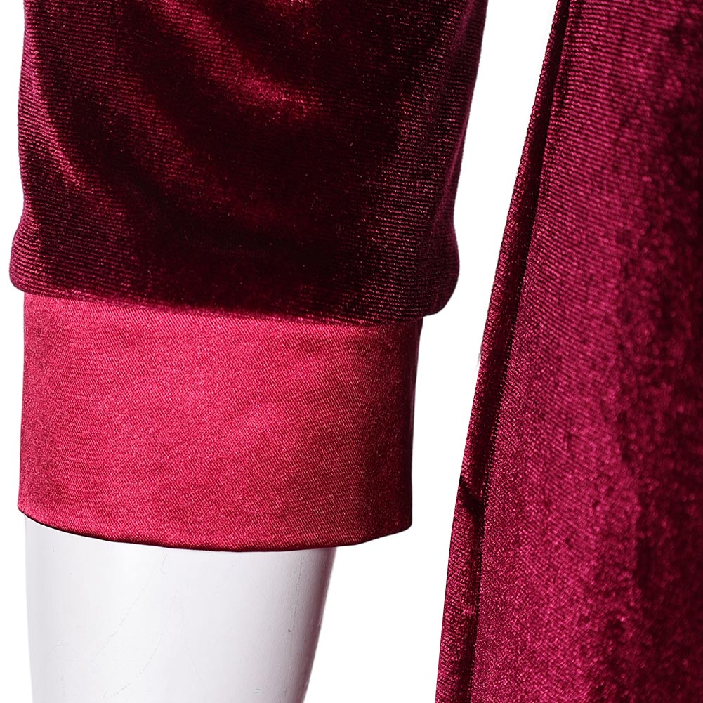 Drop (2025) Violet Women Red Velvet Jumpsuit Outfits Halloween Carnival Cosplay Costume