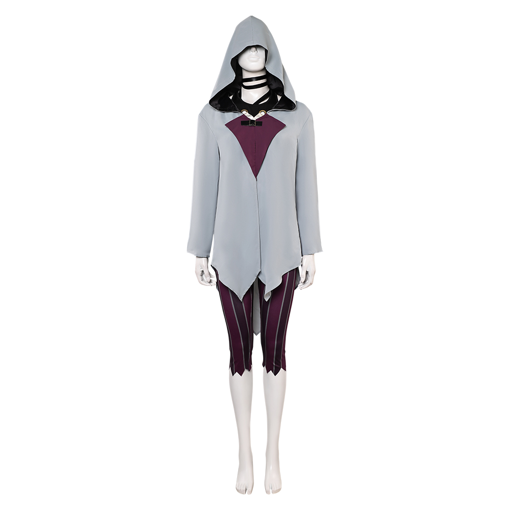 Arcane: League of Legends Jinx Grey Cloak Set Outfits Halloween Carnival Cosplay Costume