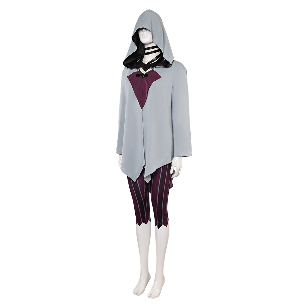 Arcane: League of Legends Jinx Grey Cloak Set Outfits Halloween Carnival Cosplay Costume