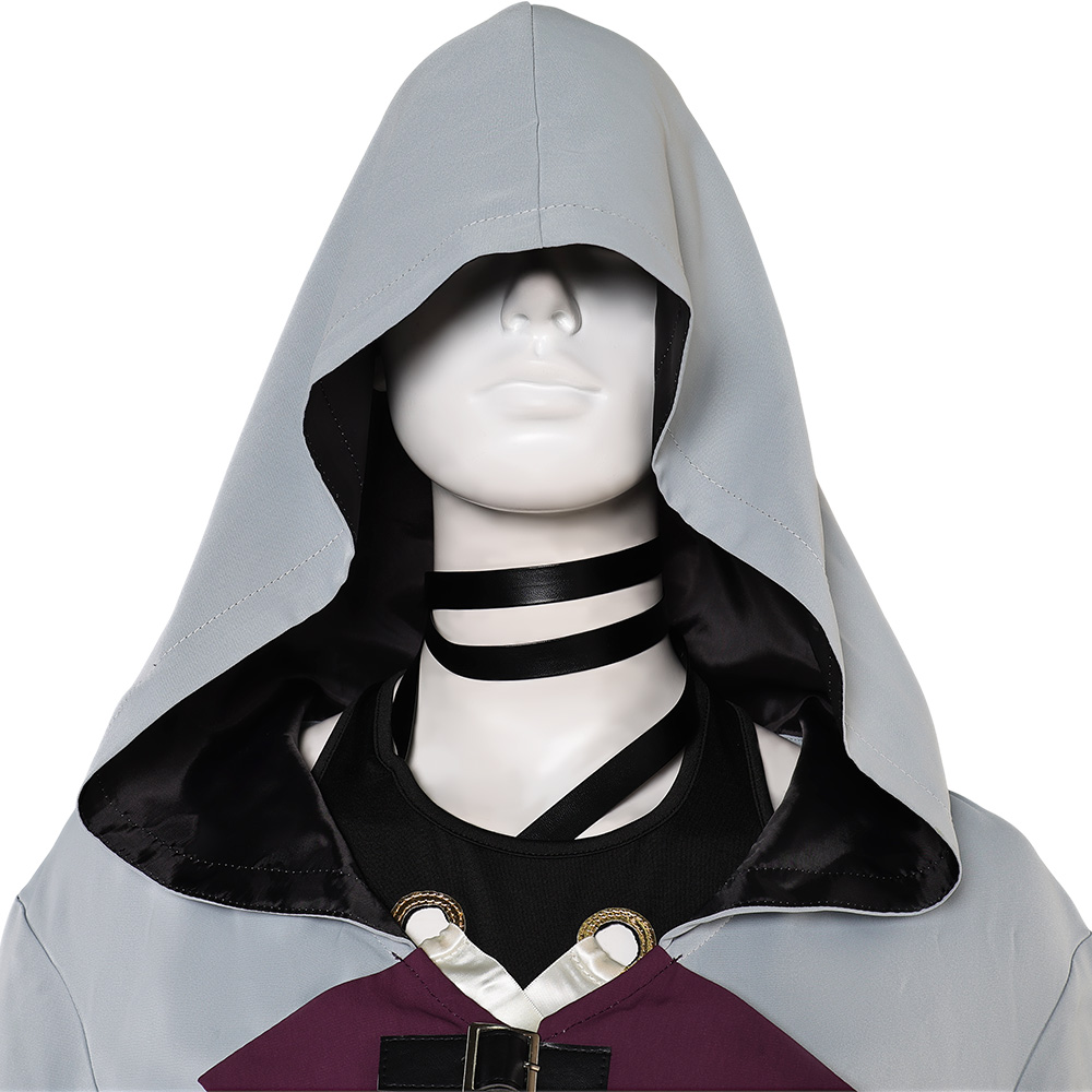 Arcane: League of Legends Jinx Grey Cloak Set Outfits Halloween Carnival Cosplay Costume