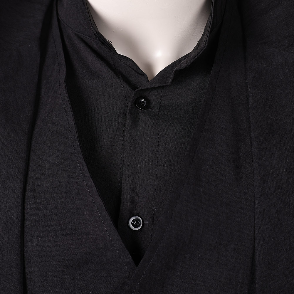 In the Lost Lands (2025) Boyce Men Black Overcoat Outfits Halloween Carnival Cosplay Costume