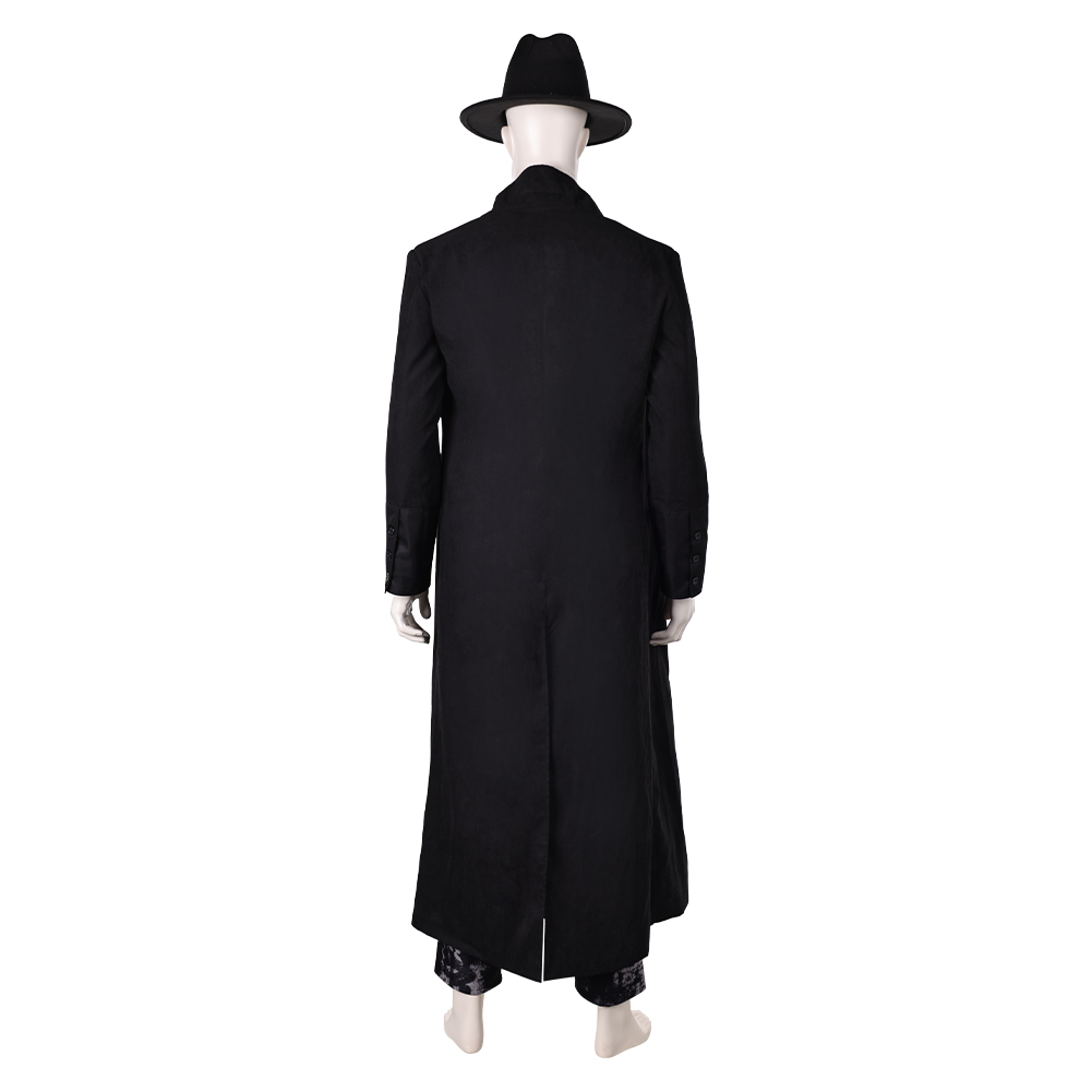 In the Lost Lands (2025) Boyce Men Black Overcoat Outfits Halloween Carnival Cosplay Costume