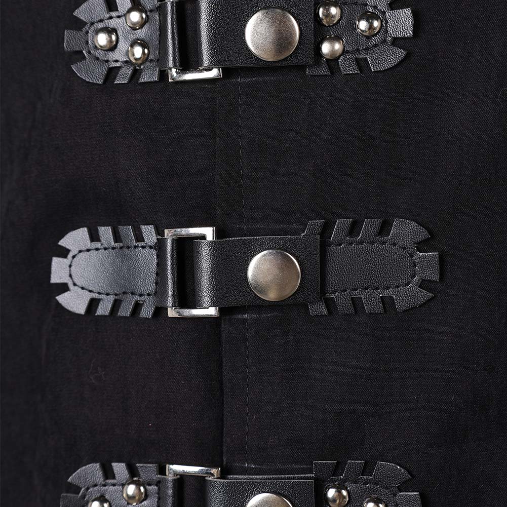 In the Lost Lands (2025) Boyce Men Black Overcoat Outfits Halloween Carnival Cosplay Costume