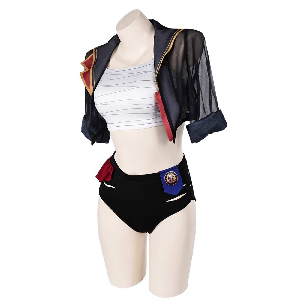 Arcane: League of Legends Season 2 Vi 2Pcs Swimsuit Outfits Halloween Carnival Cosplay Costume