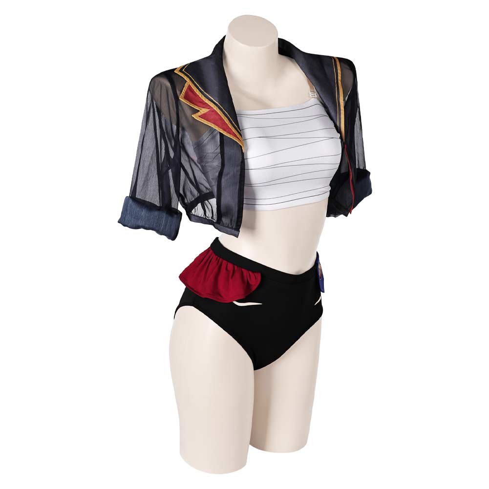 Arcane: League of Legends Season 2 Vi 2Pcs Swimsuit Outfits Halloween Carnival Cosplay Costume