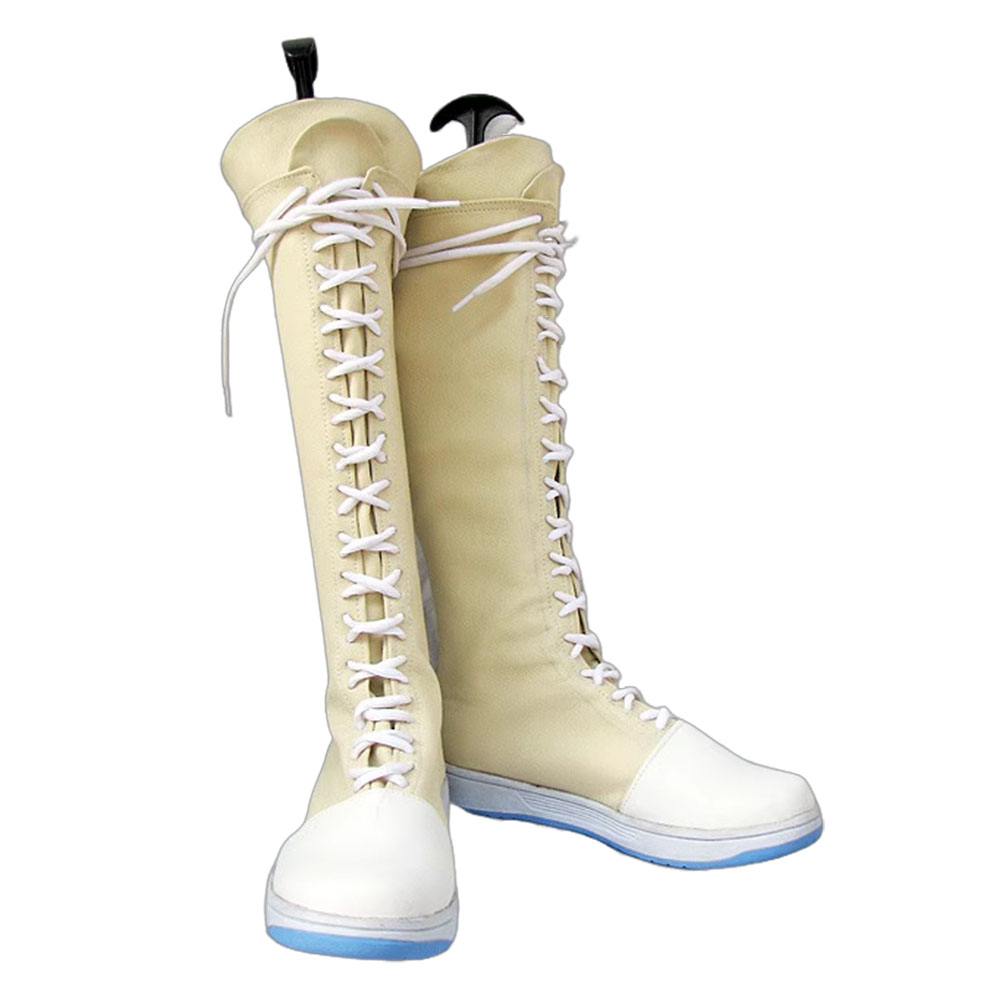 Final Fantasy Yuffie Kisaragi White Boots Halloween Costumes Cosplay Shoes Accessories
