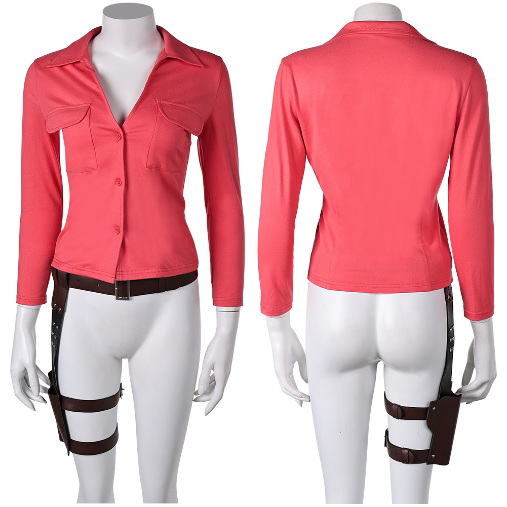 The Last of Us Season 2 Ellie Red Shirt Outfits Halloween Carnival Cosplay Costume