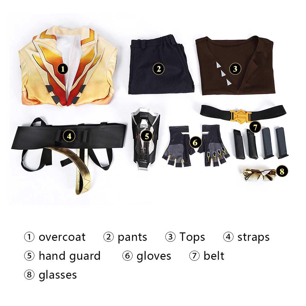 Valorant Tejo Men Yellow Fullset Outfits Halloween Carnival Cosplay Costume