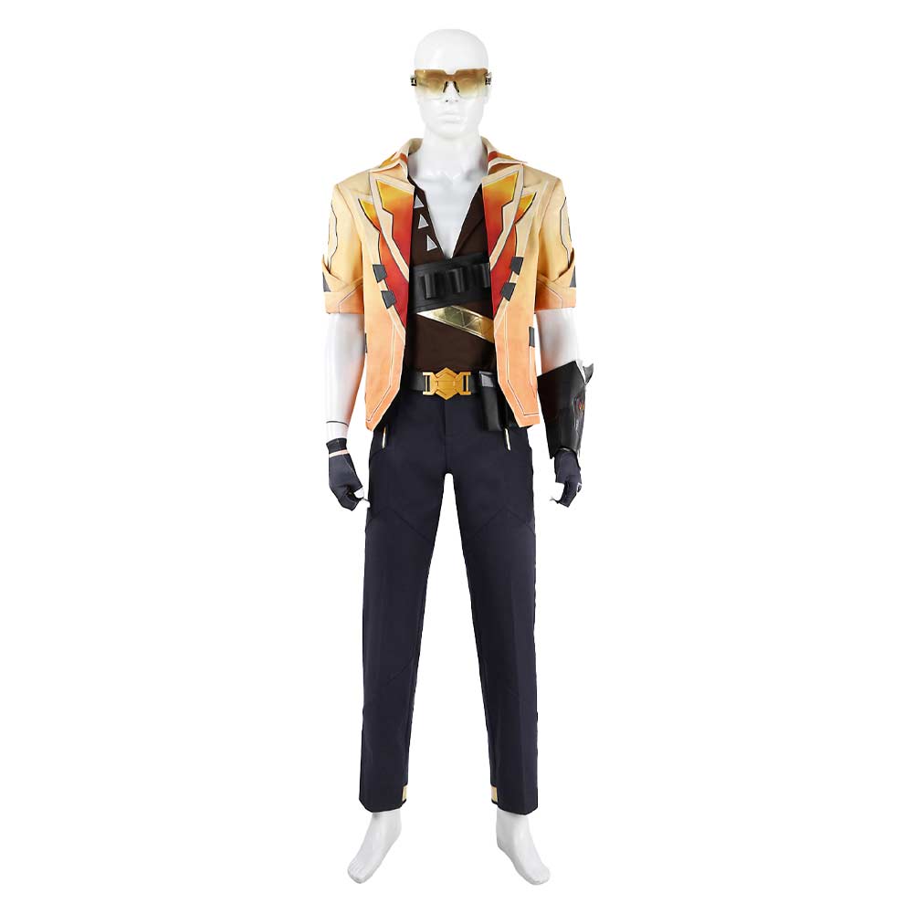 Valorant Tejo Men Yellow Fullset Outfits Halloween Carnival Cosplay Costume