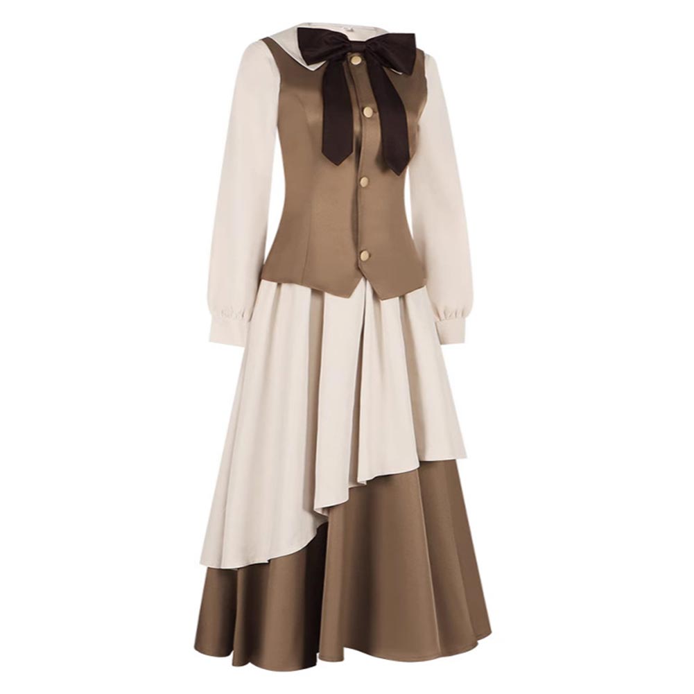 Cardcaptor Sakura Tomoyo Daidouji Khaki Dress Outfits Halloween Carnival Cosplay Costume