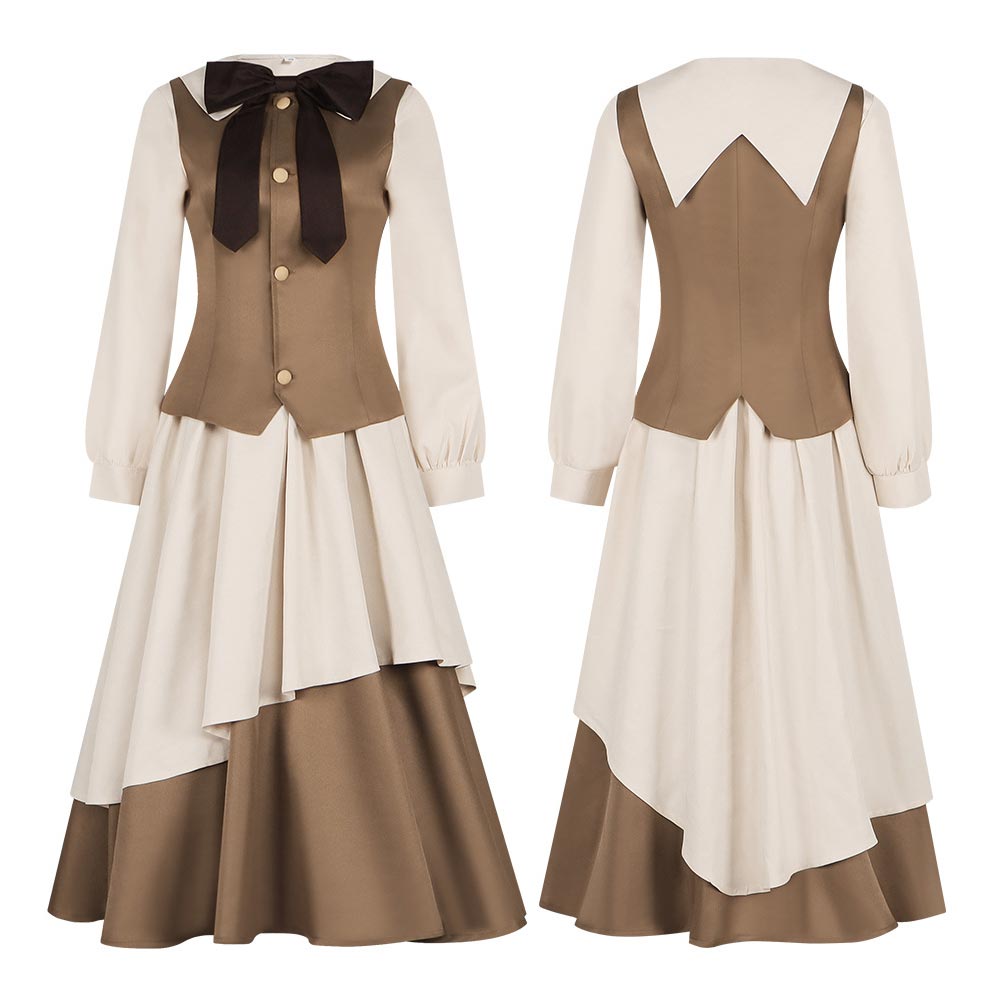 Cardcaptor Sakura Tomoyo Daidouji Khaki Dress Outfits Halloween Carnival Cosplay Costume