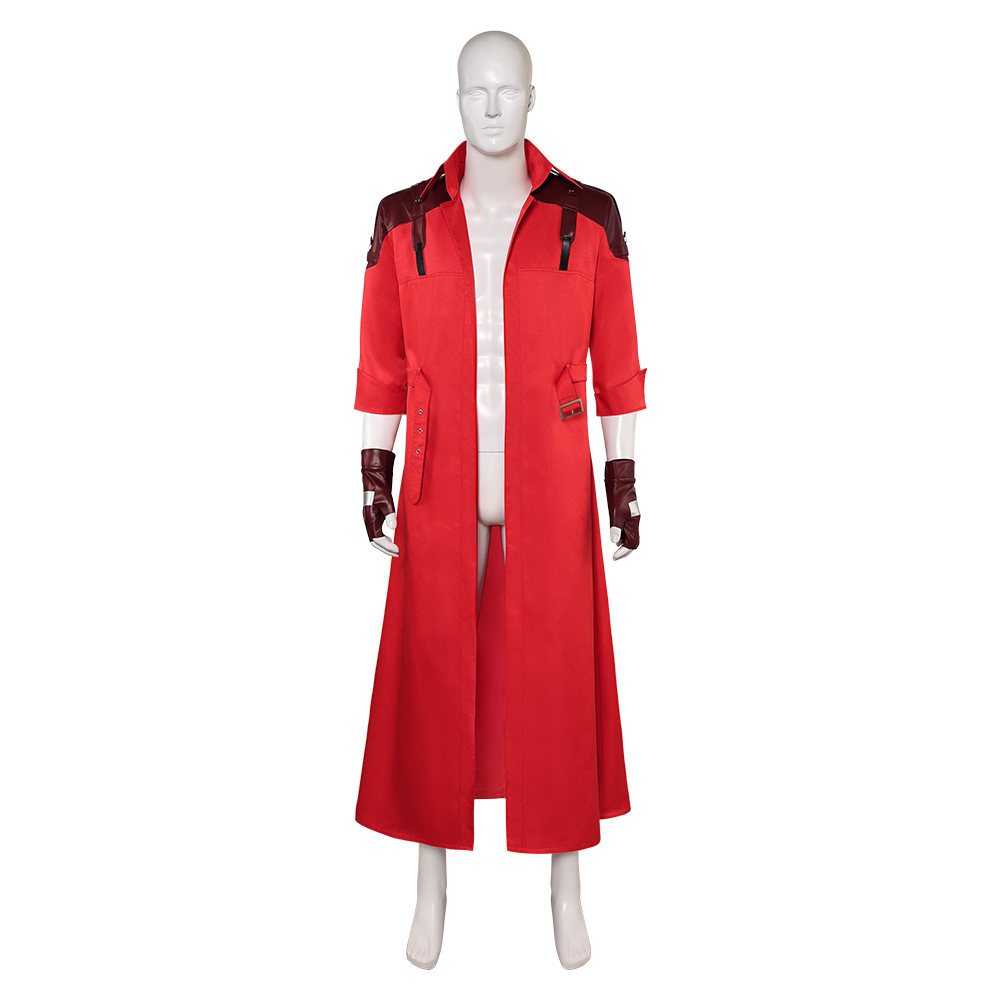Devil May Cry (2025) Dante Red Coat Gloves Outfits Halloween Carnival Cosplay Costume