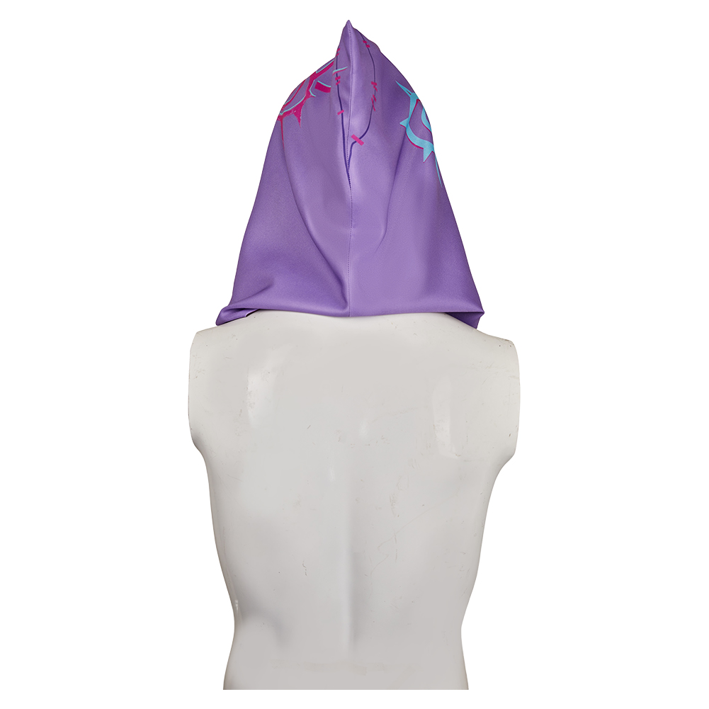 Arcane: League of Legends Jinx Purple Hoodie Hat Ver.2 Halloween Carnival Cosplay Costume Accessories