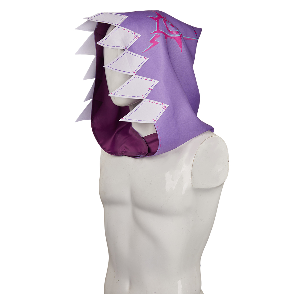 Arcane: League of Legends Jinx Purple Hoodie Hat Ver.2 Halloween Carnival Cosplay Costume Accessories
