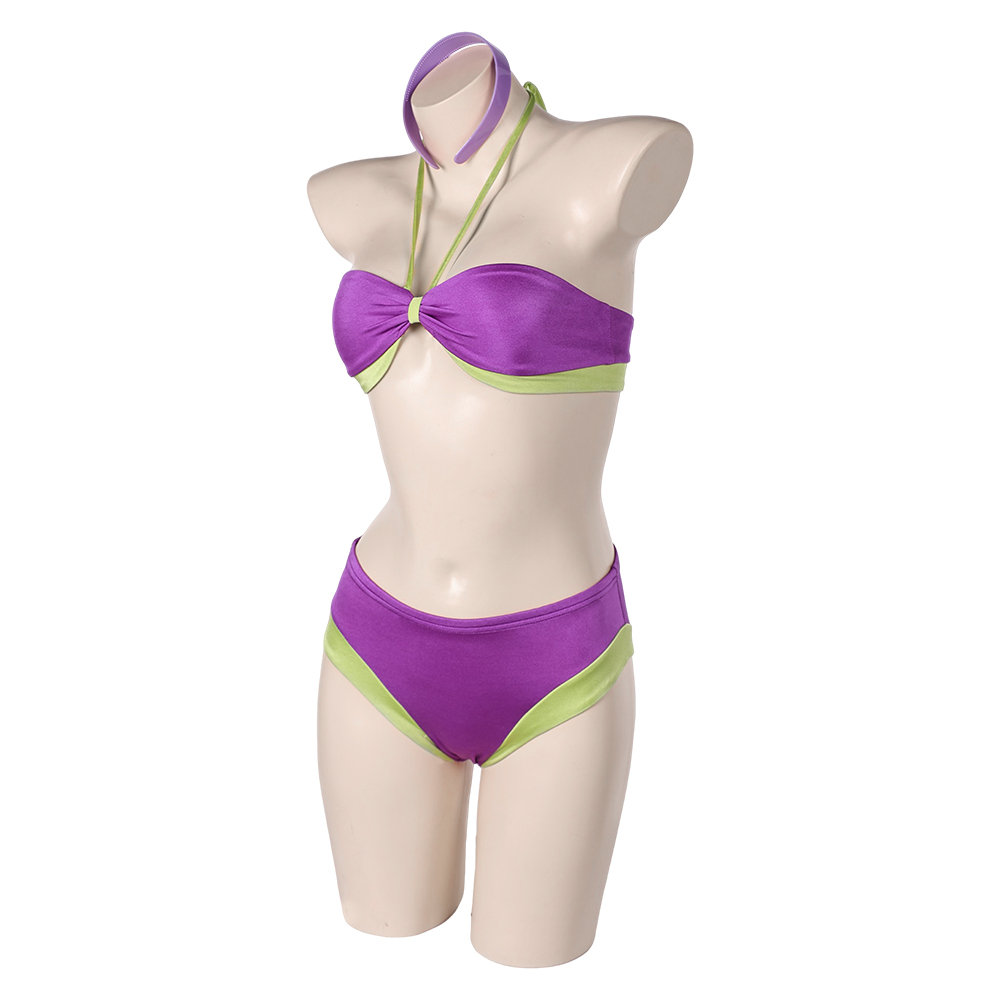 Scooby-Doo Daphne Purple 2Pcs Swimsuit Outfits Halloween Carnival Cosplay Costume