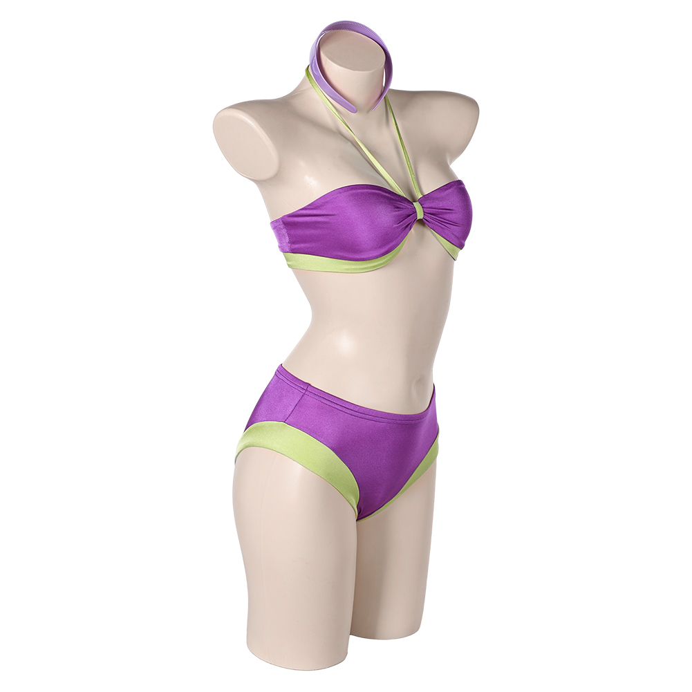 Scooby-Doo Daphne Purple 2Pcs Swimsuit Outfits Halloween Carnival Cosplay Costume