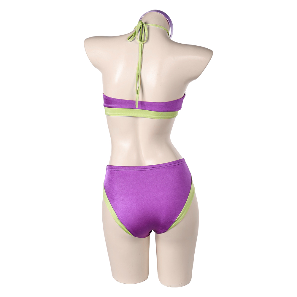 Scooby-Doo Daphne Purple 2Pcs Swimsuit Outfits Halloween Carnival Cosplay Costume