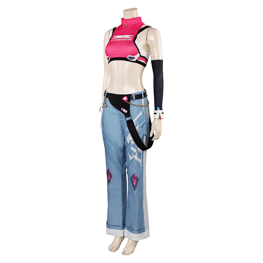 Overwatch Juno LE SSERAFIM Top Pants Set Women Outfits Halloween Carnival Party Cosplay Costume