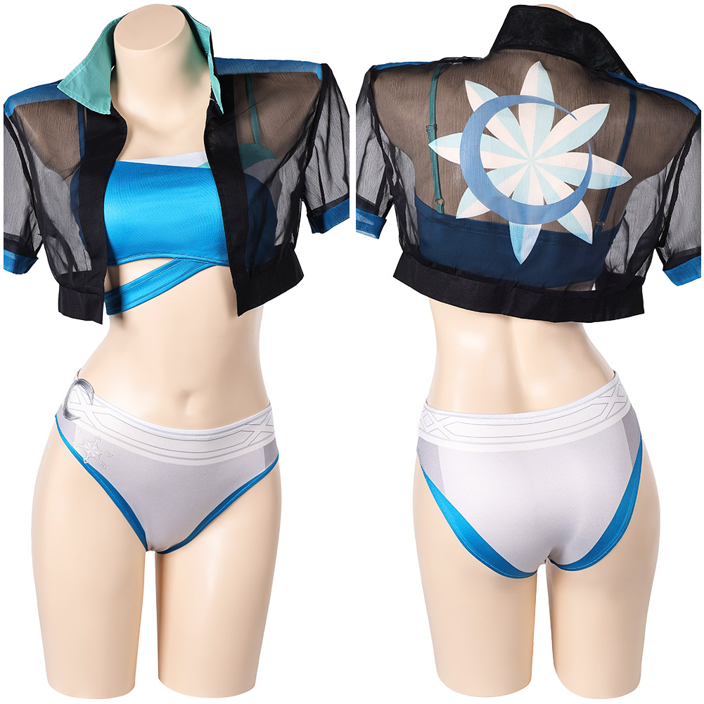 Rivals Luna Snow 2Pcs Swimsuit Outfits Halloween Carnival Cosplay Costume