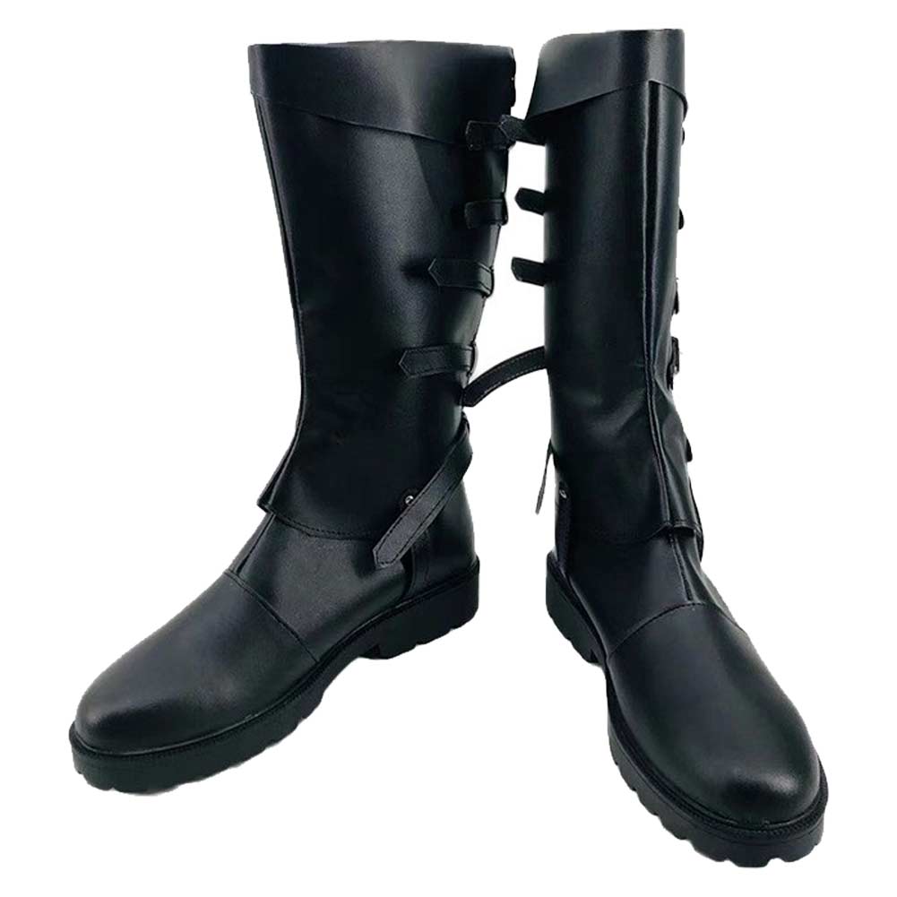 Devil May Cry 6 Vergil Leather Boots Cosplay Shoes Custom Made Halloween Costumes Accessories