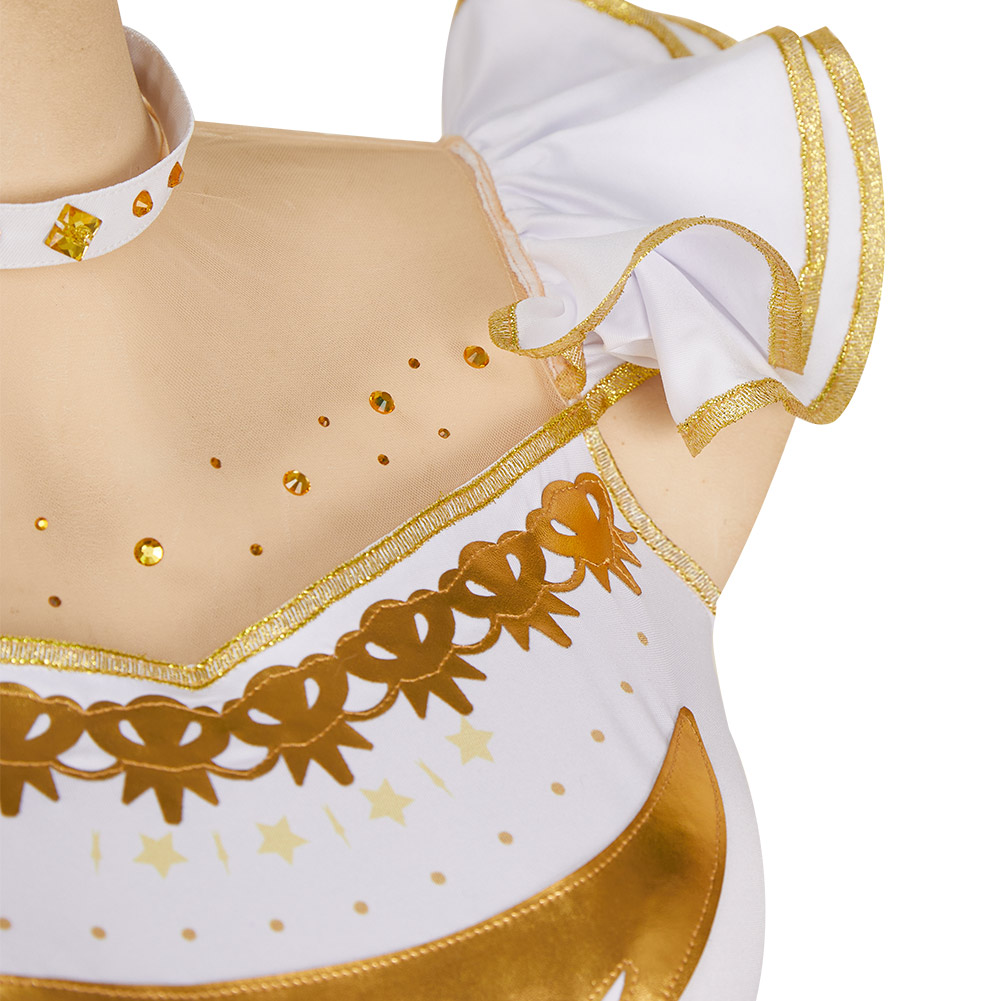 Medalist Yuitsuka Inori Women White Dress Outfits Halloween Carnival Cosplay Costume
