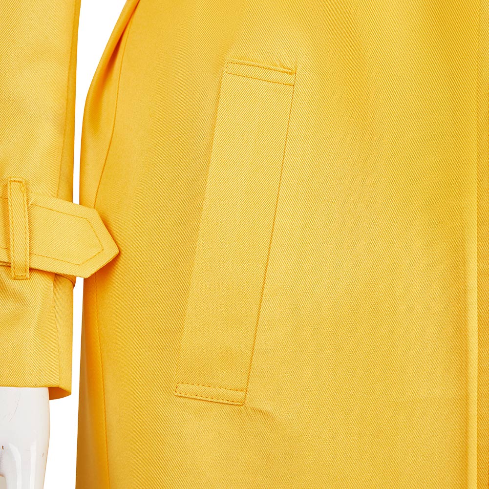 The Substance (2024) Elizabeth Yellow Coat Outfits Halloween Carnival Cosplay Costume