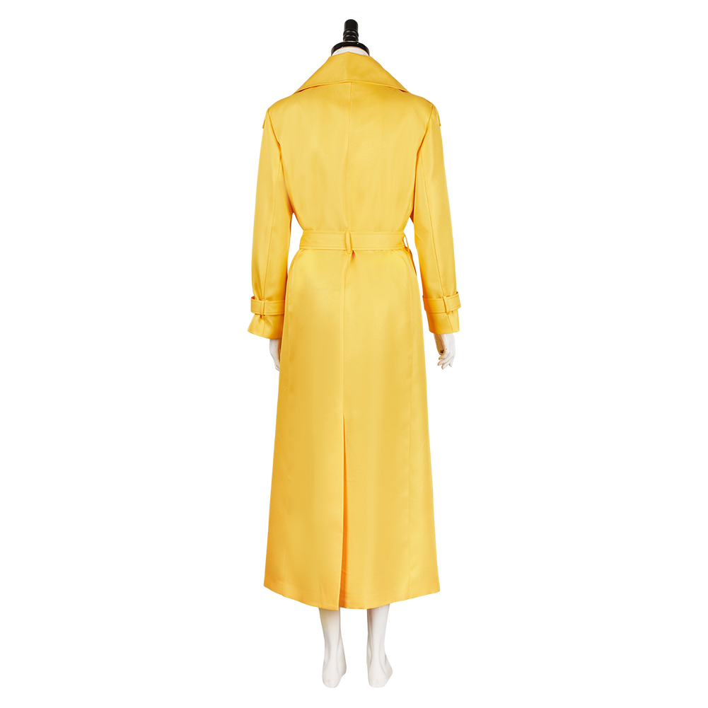 The Substance (2024) Elizabeth Yellow Coat Outfits Halloween Carnival Cosplay Costume