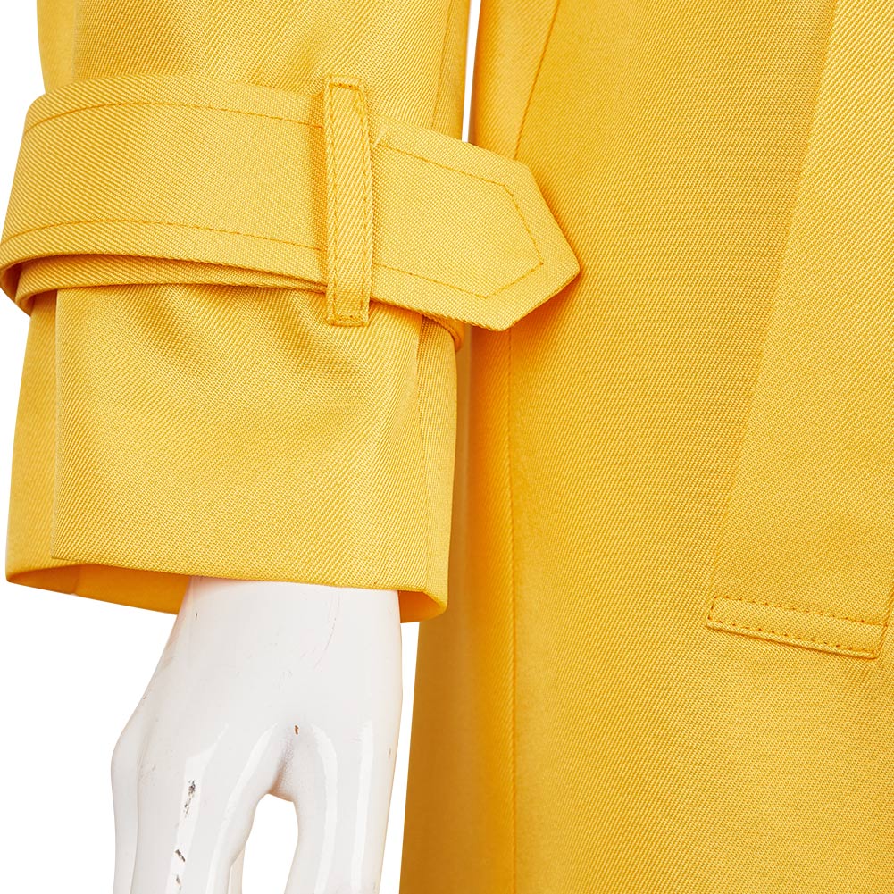 The Substance (2024) Elizabeth Yellow Coat Outfits Halloween Carnival Cosplay Costume