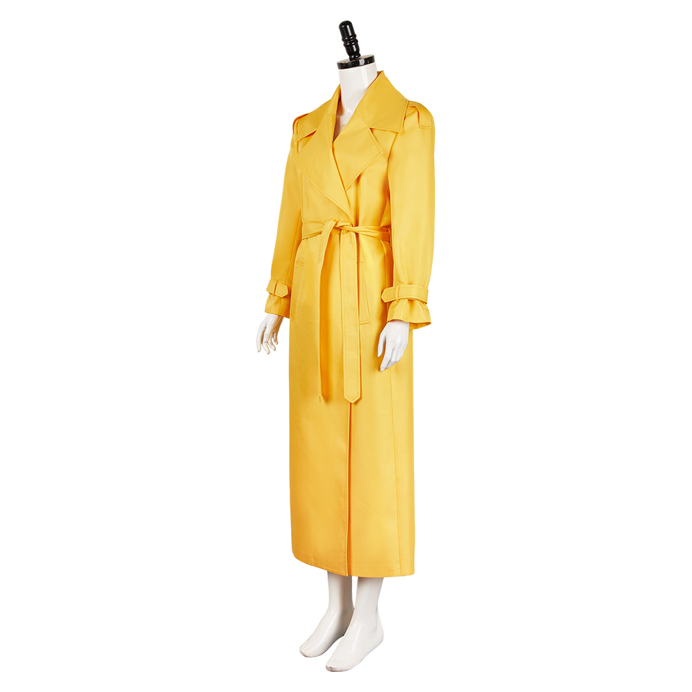 The Substance (2024) Elizabeth Yellow Coat Outfits Halloween Carnival Cosplay Costume