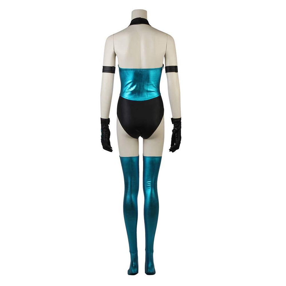 Mortal Kombat KITANA Women Blue Bikini Set Halloween Carnival Cosplay Costume
