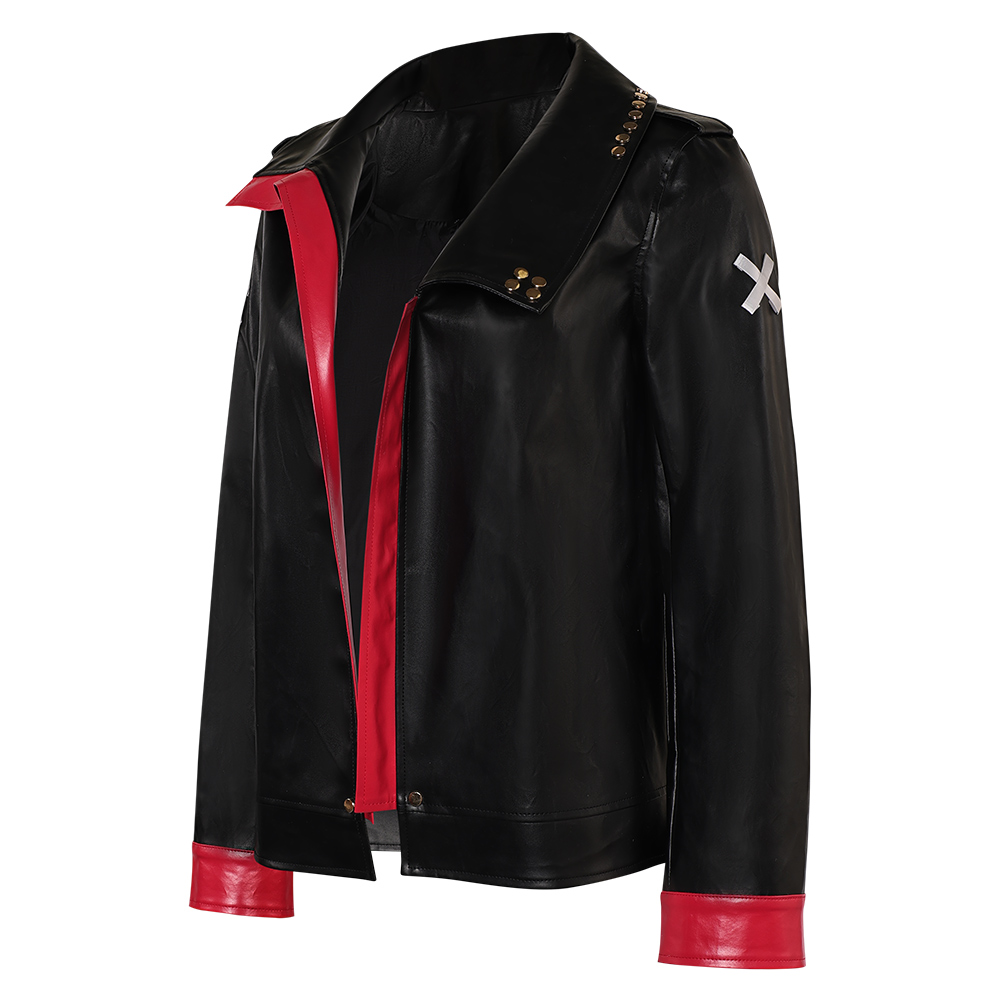 Arcane: League of Legends Vi Black Leather Jacket Outfits Halloween Carnival Cosplay Costume