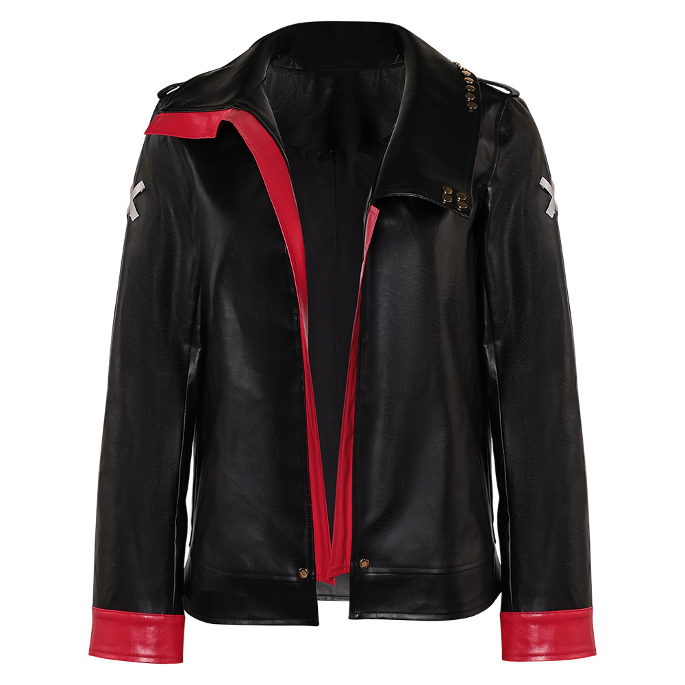 Arcane: League of Legends Vi Black Leather Jacket Outfits Halloween Carnival Cosplay Costume