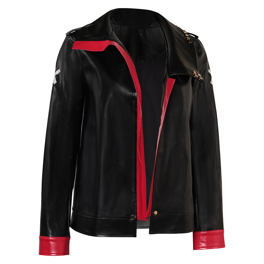 Arcane: League of Legends Vi Black Leather Jacket Outfits Halloween Carnival Cosplay Costume