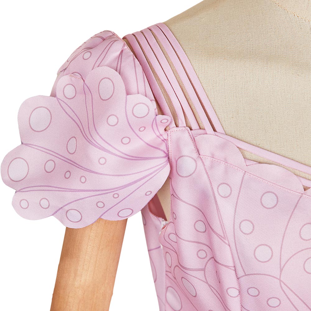 Wicked (2024) Glinda Pink Dot Dress Outfits Halloween Carnival Cosplay Costume