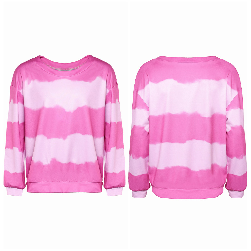 Kpop Demon Hunters Baby Saja Pink Printed Top Sweater Halloween Carnival Party Cosplay Costume