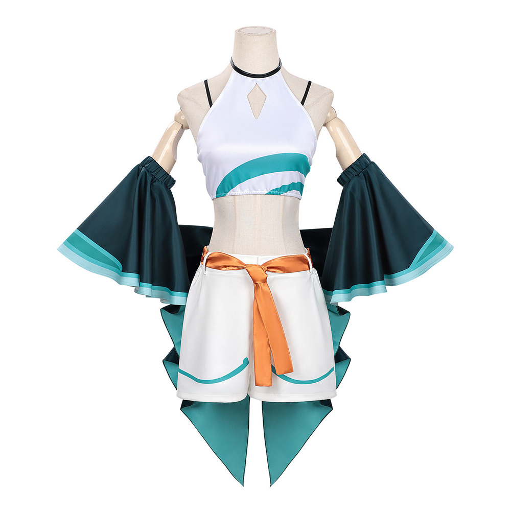 Cosmic Princess Kaguya Yachiyo Tsukimi Women Green Dress Outfits Halloween Carnival Cosplay Costume