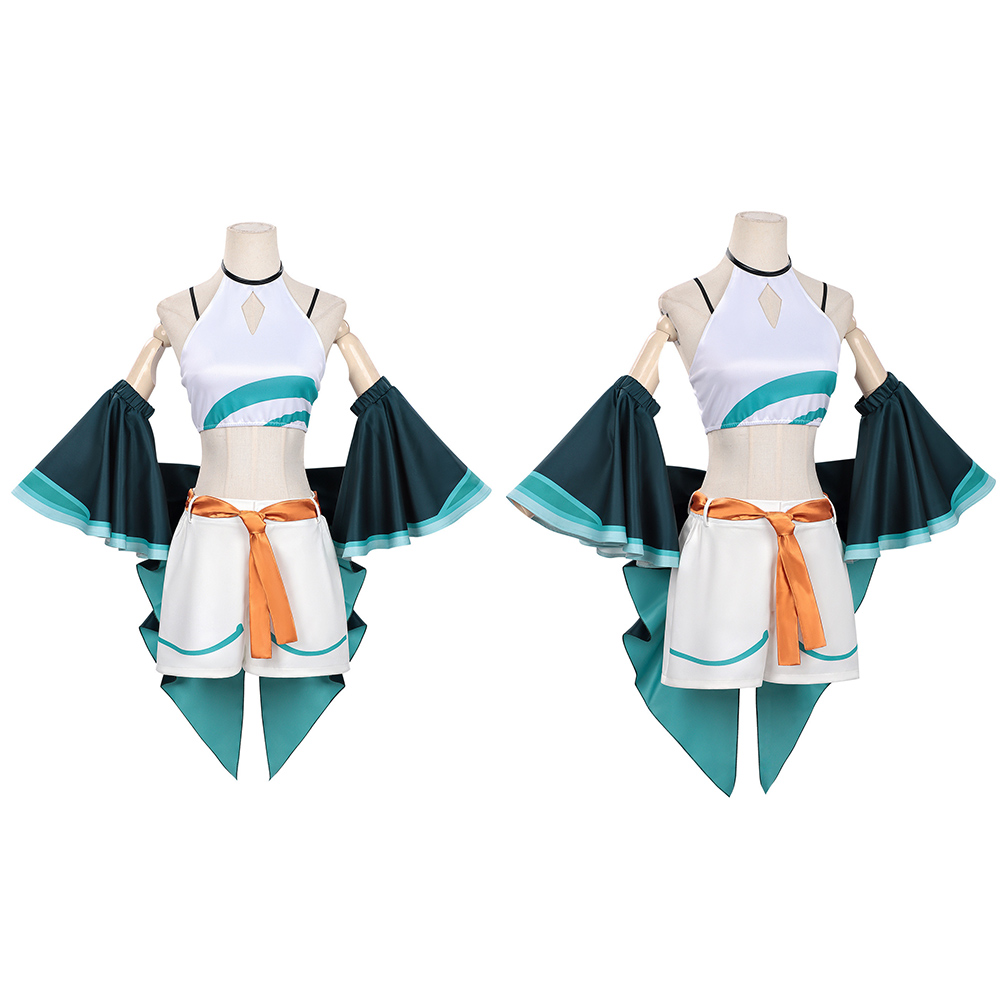 Cosmic Princess Kaguya Yachiyo Tsukimi Women Green Dress Outfits Halloween Carnival Cosplay Costume