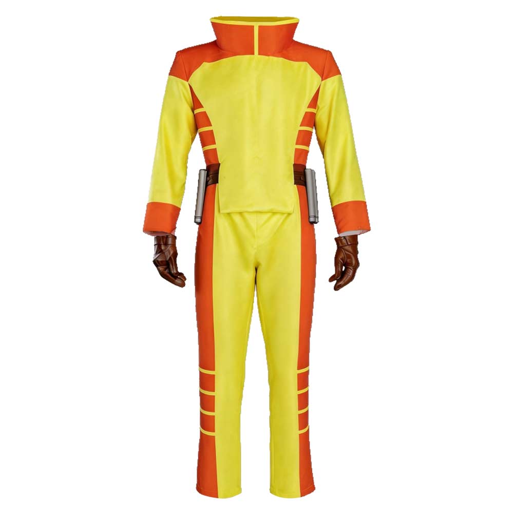 Invincible Rex Splode Yellow Outfit Halloween Carnival Cosplay Costume