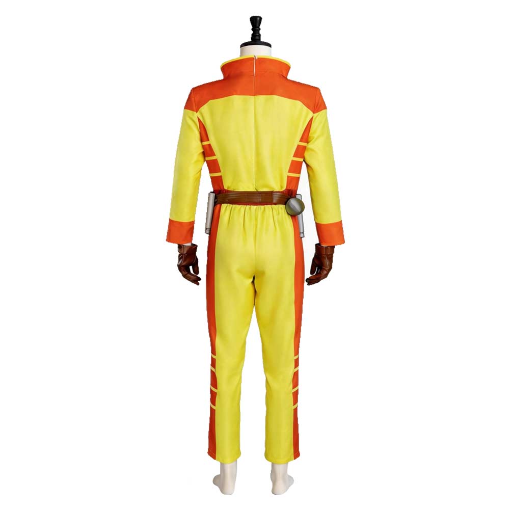 Invincible Rex Splode Yellow Outfit Halloween Carnival Cosplay Costume