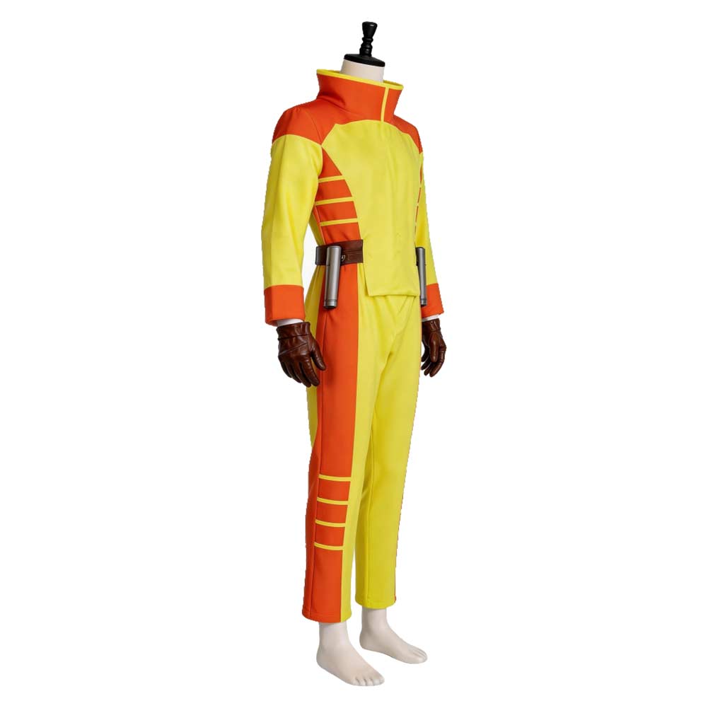 Invincible Rex Splode Yellow Outfit Halloween Carnival Cosplay Costume