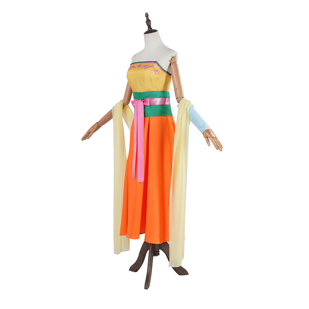 The Apothecary Diaries Maomao Women Yellow Hanfu Halloween Carnival Party Cosplay Costume
