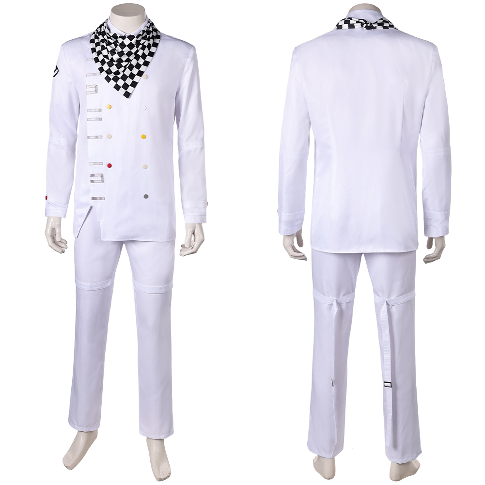 Danganronpa Kokichi Oma White Uniform Outfits Halloween Carnival Cosplay Costume