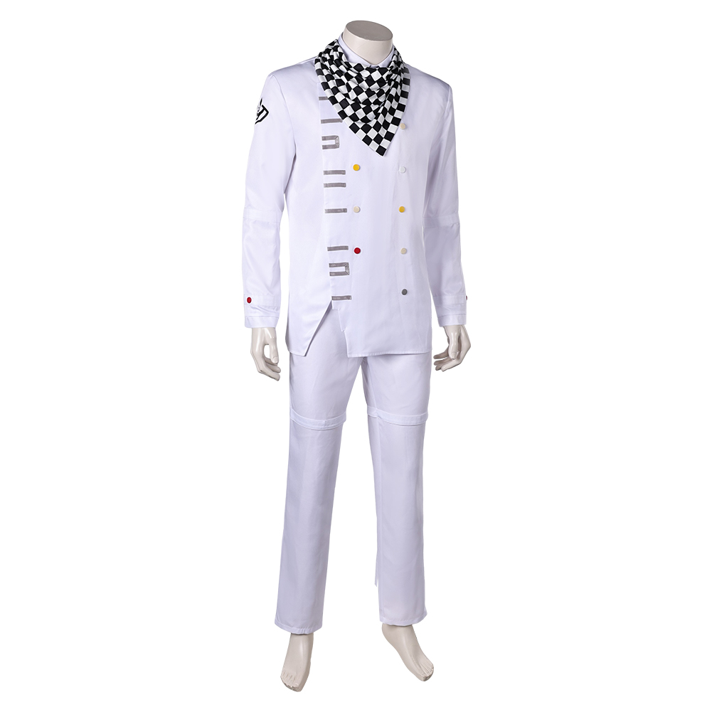 Danganronpa Kokichi Oma White Uniform Outfits Halloween Carnival Cosplay Costume