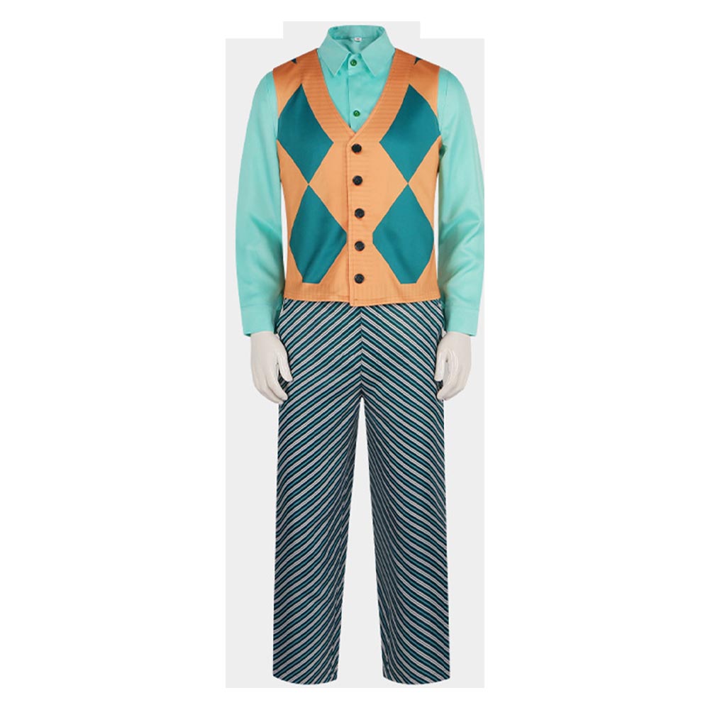 Wicked (2024) Boq Woodsman Men Green School Uniform Outfits Halloween Carnival Cosplay Costume