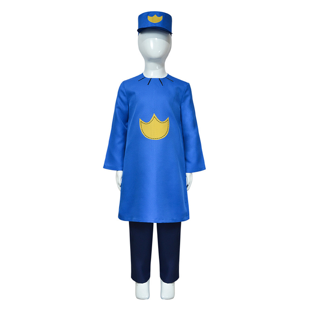 Dog Man (2025) Petey Kids Children Blue Outfits Halloween Carnival Cosplay Costume